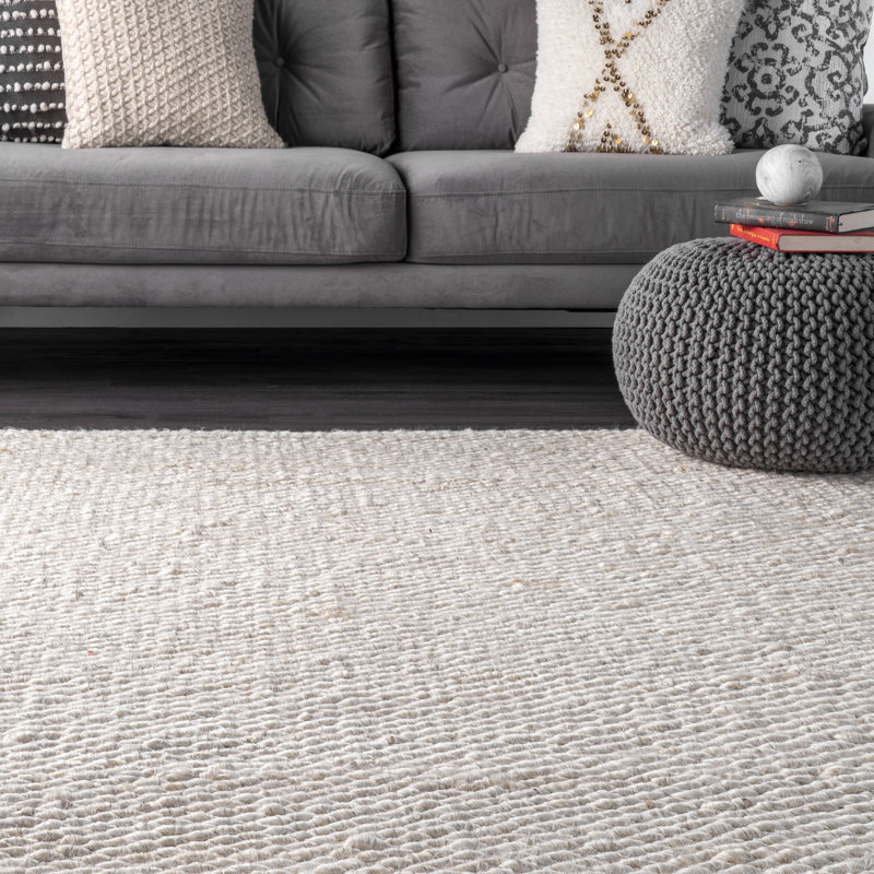 Bay Isle Home Whalan Handmade Tufted Jute/Sisal Off White Area Rug